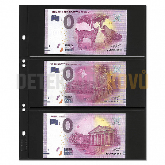 Albové listy na bankovky, 77 mm, oboustranné - 10 ks