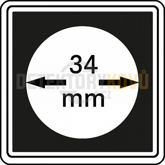 Kapsle na mince Carrée 34 mm - 4 ks