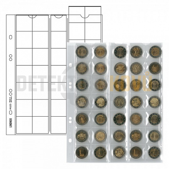 Listy na mince, černá, do Ø 27 mm pro alba PUBLICA