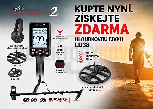 Nokta The Legend 2 hloubkový set - cívka LD38 ZDARMA!