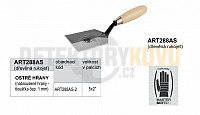 Arch. lžíce s dřevěnou rukojetí a ostrým okrajem