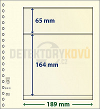 Albové listy Lindner - 2 kapsy (65 a 164 mm) - SET 10 ks