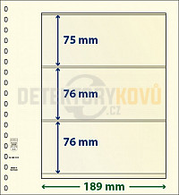 Albové listy Lindner - 3 kapsy (72, 73 a 73 mm) - SET 10 ks