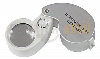 Skládací lupa Lindner 10x s LED osvětlením