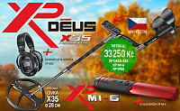 XP Deus X35, 28 cm + hl. jednotka a sluchátka WS5 + MI-6