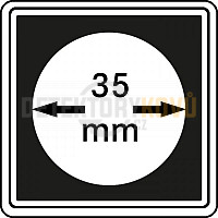 Kapsle na mince Carrée 35 mm - 4 ks