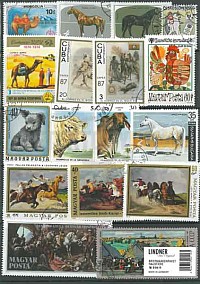 Sběratelský set poštovních známek: Domáci zvířata  (100 ks)
