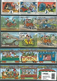 Sběratelský set poštovních známek: Komiks a Walt Disney  (100 ks)
