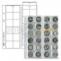 Listy na mince, černá, do Ø 34 mm pro alba PUBLICA