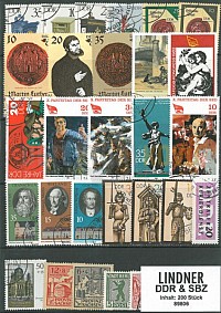 Sběratelský set poštovních známek: NDR a Sovětská okupační zóna (200 ks)