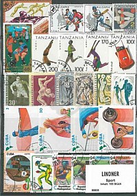 Sběratelský set poštovních známek: Sport (100 ks)