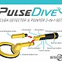 PulseDive Scuba potápěčský detektor a dohledávačka - žlutý 14 cm 2v1