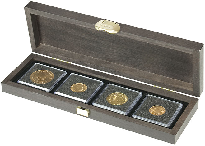 Dřevěná mincovní kazeta