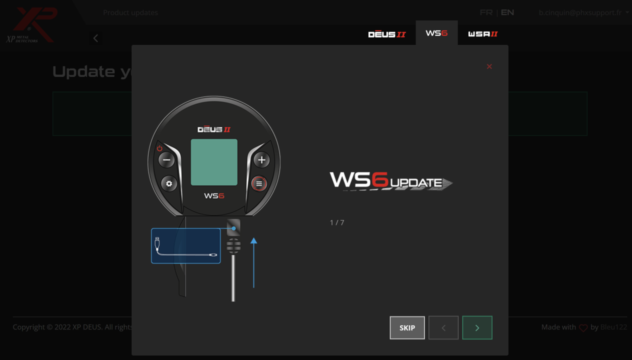 Aktualizace bezdrátových sluchátek XP WS6 a WSA II.